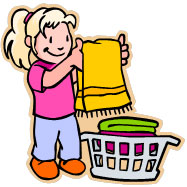 Woman doing laundry